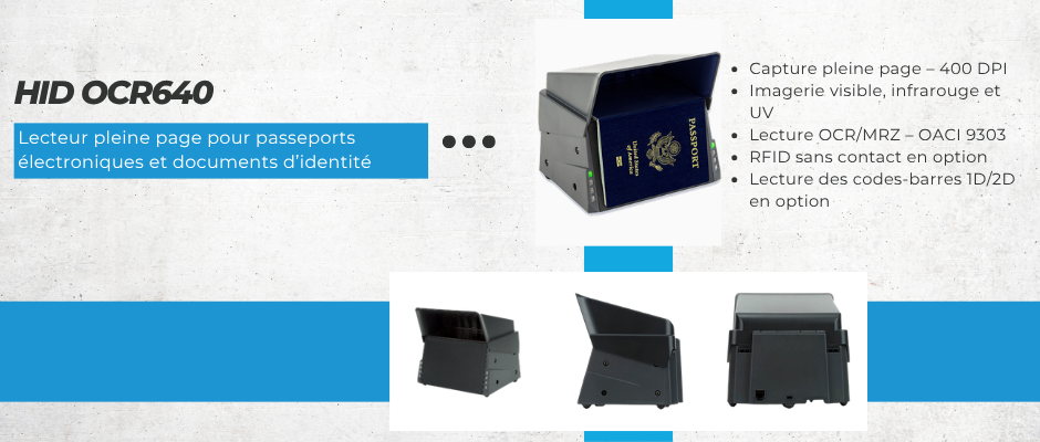 Lecteur de passeports HID OCR640e Desktop