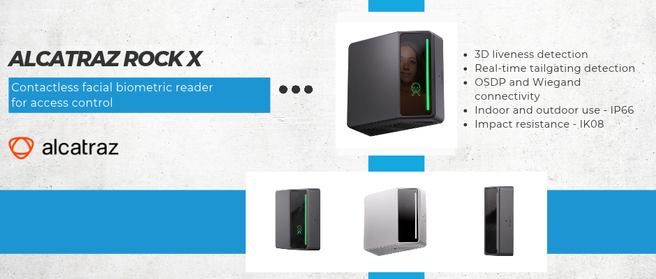 Alcatraz Rock X - contactless facial biometric reader for access control